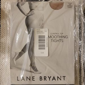 Lane Bryant Smoothing Control Top Tights C/D Matte Sheer Nude NWT 20 Denier